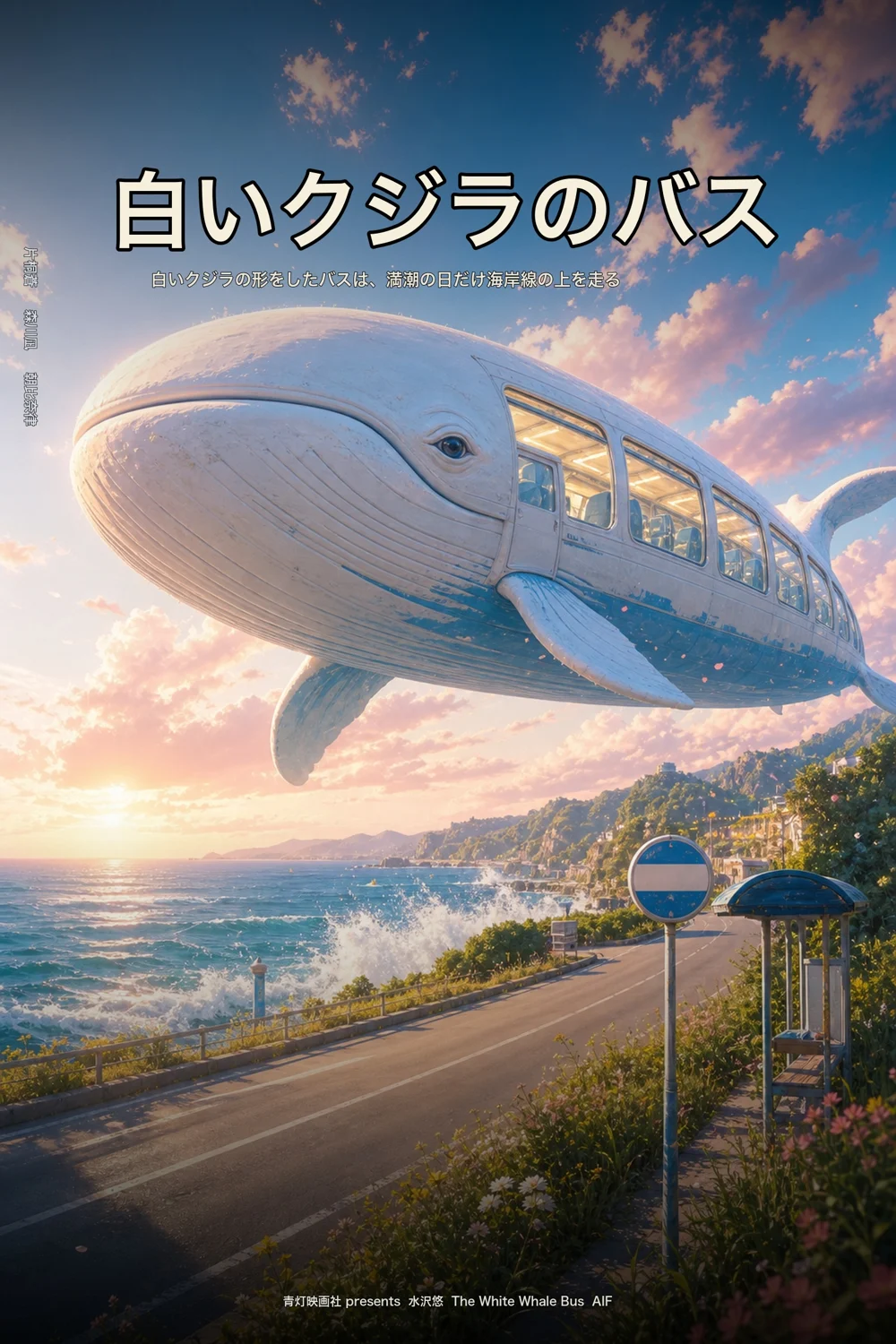白いクジラのバス